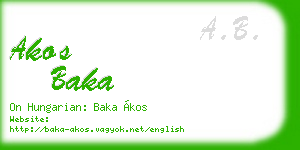 akos baka business card